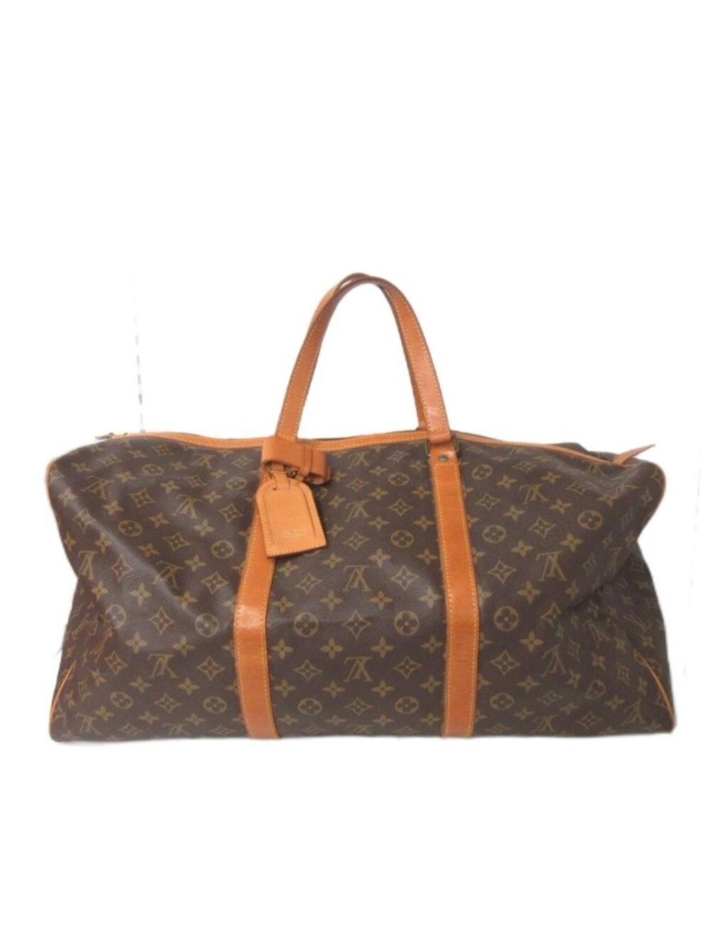 Louis Vuitton Sac Spool Boston Bag Monogram Vachetta Leather Strap Brown